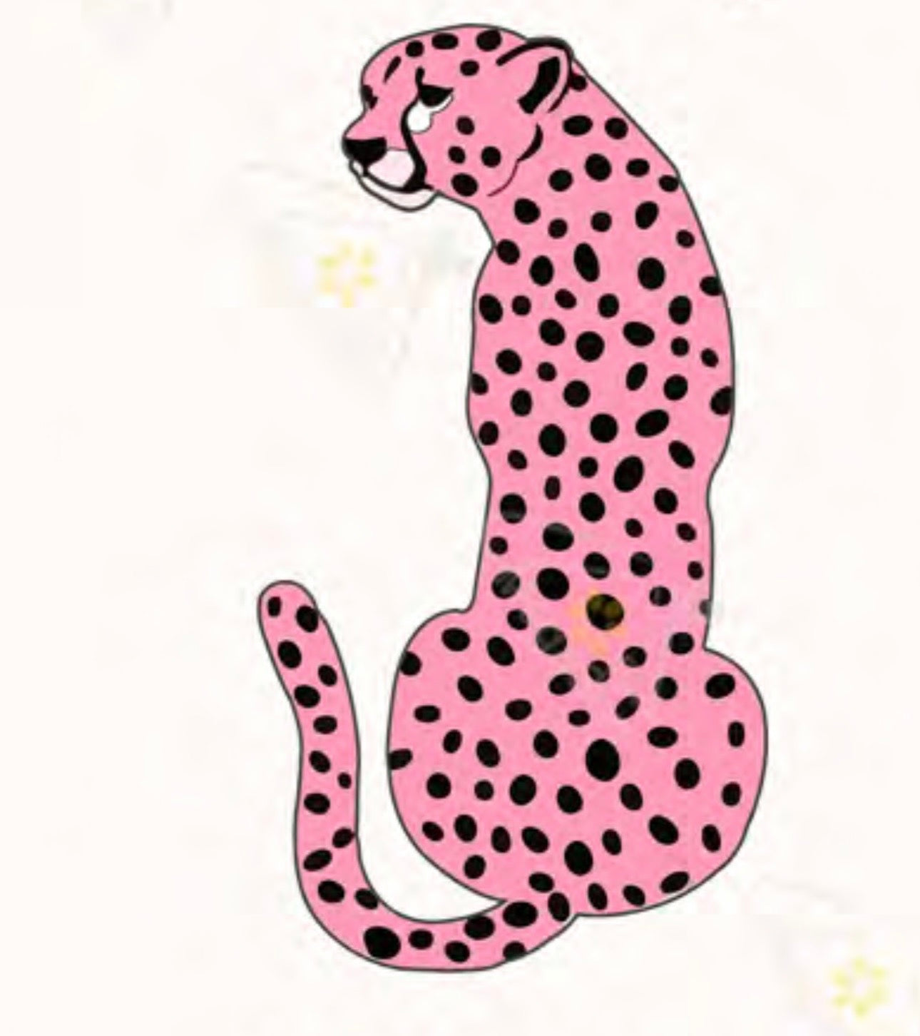 Pink Lion Metal Phone Sticker