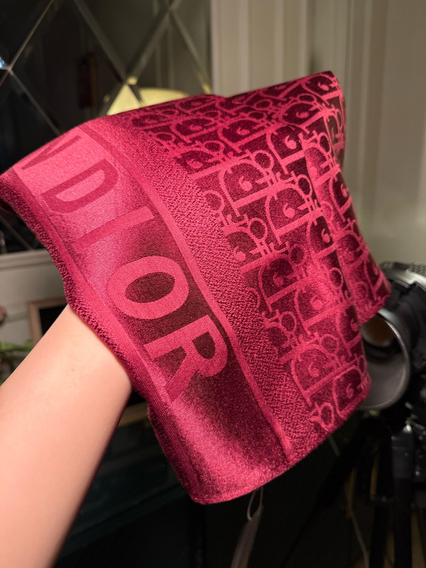 Dior red scarf/ stole (IMMEDIATE DELIVERY AVAILABLE)