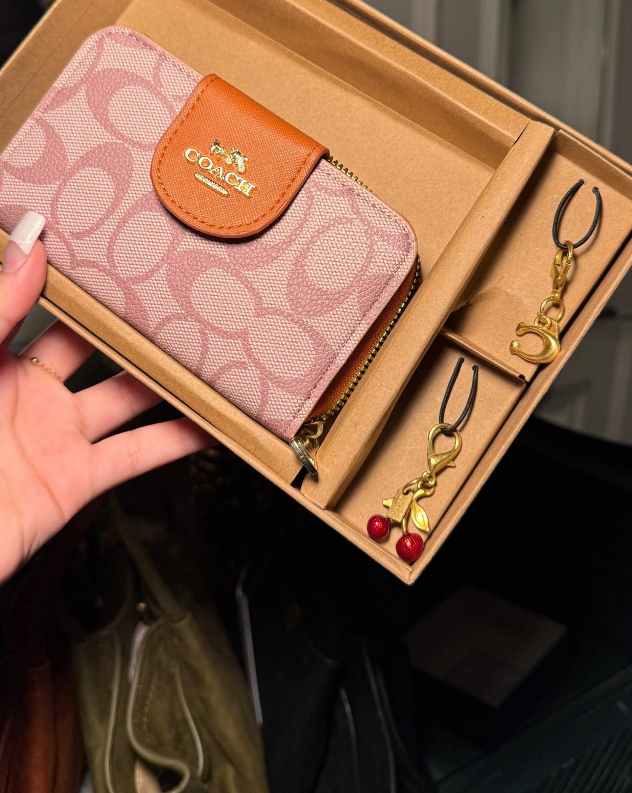 Pink Coach wallet set