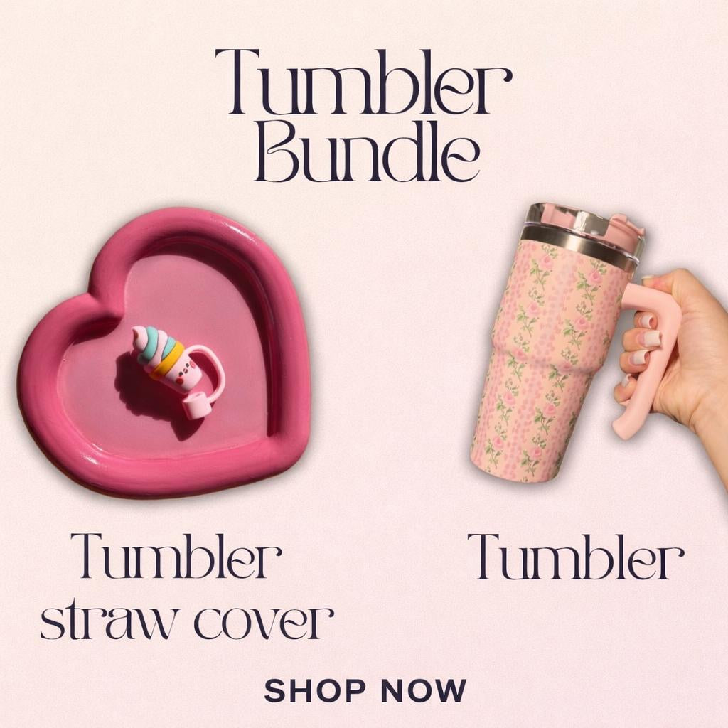 Pink 20oz Mini printed Stanley Bundle
