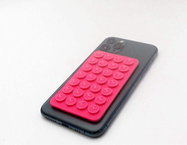 Shocking pink Transparent medium size Double sided sticky grippy