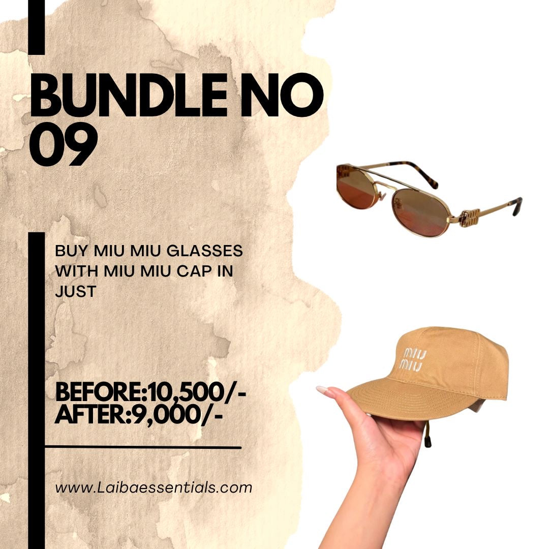 Brown MIU MIU new metal frame GLASSES WITH MIU MIU CAP Bundle 9
