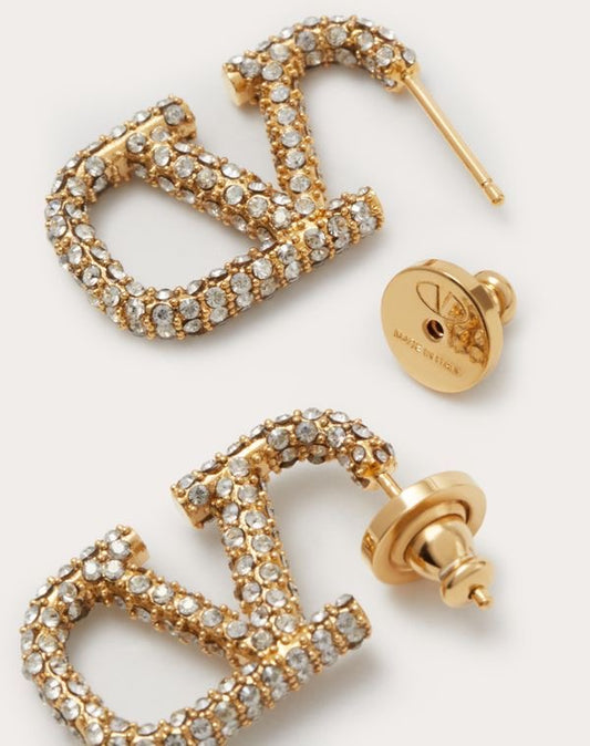 Small goldenGlitter Valentino studs (instock)