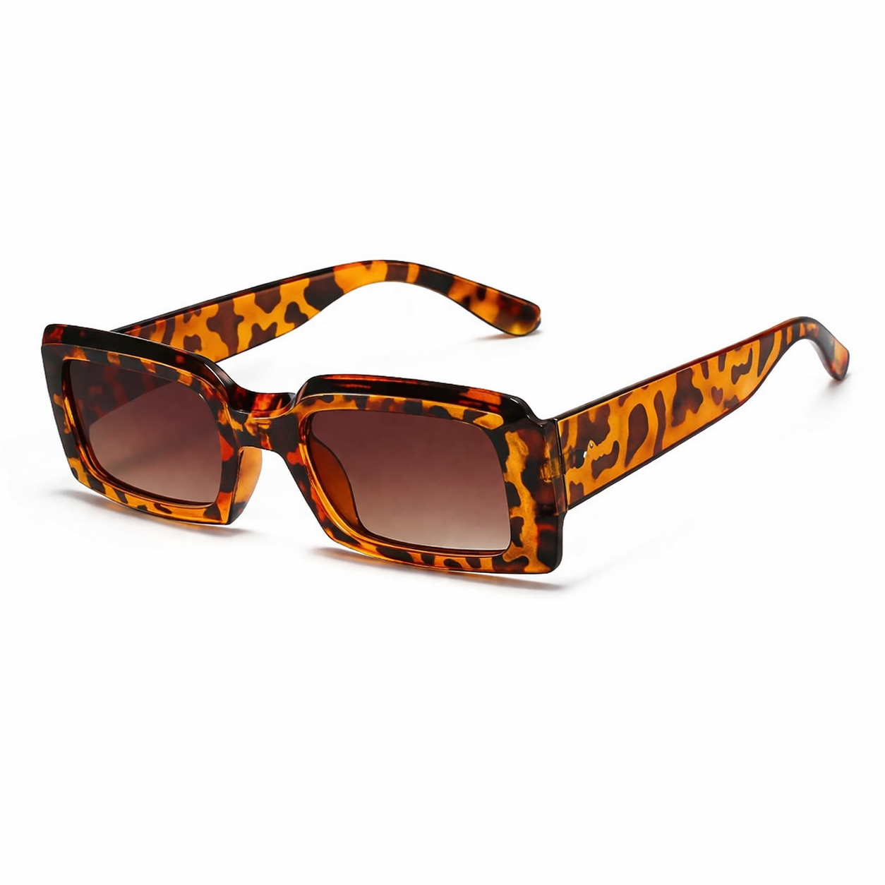 Classic Rectangle Sunglasses – Black & Tortoise