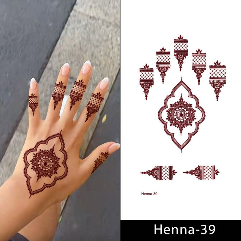 Maroon Floral Frame Mehndi Design