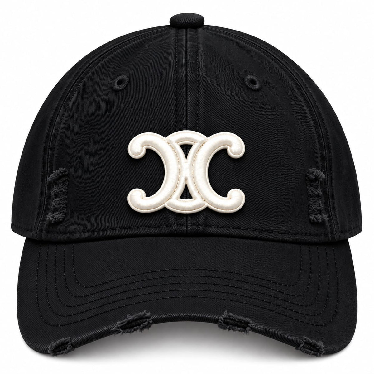 Celine Triomphe Distressed Baseball Cap