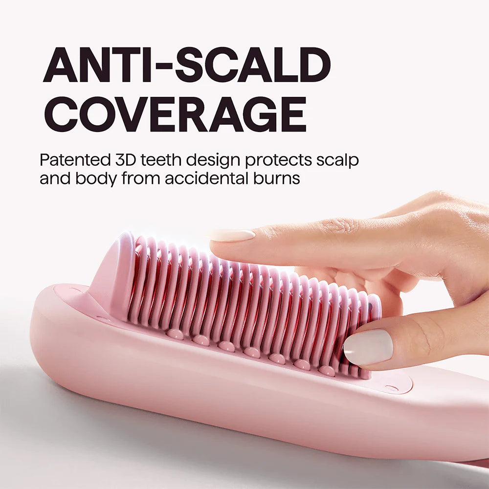 WAVYTALK Pro Steam Hair Straightener Brush – 3-in-1 Heated Straightening Comb.
(Immediate Delivery available)