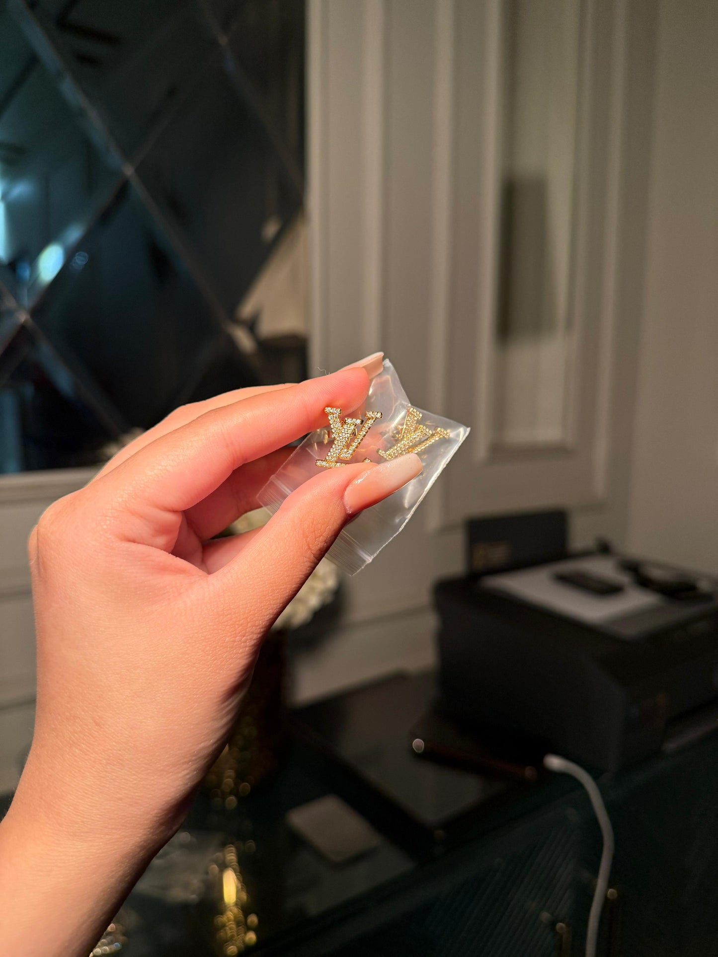 LV studded studs (instock)