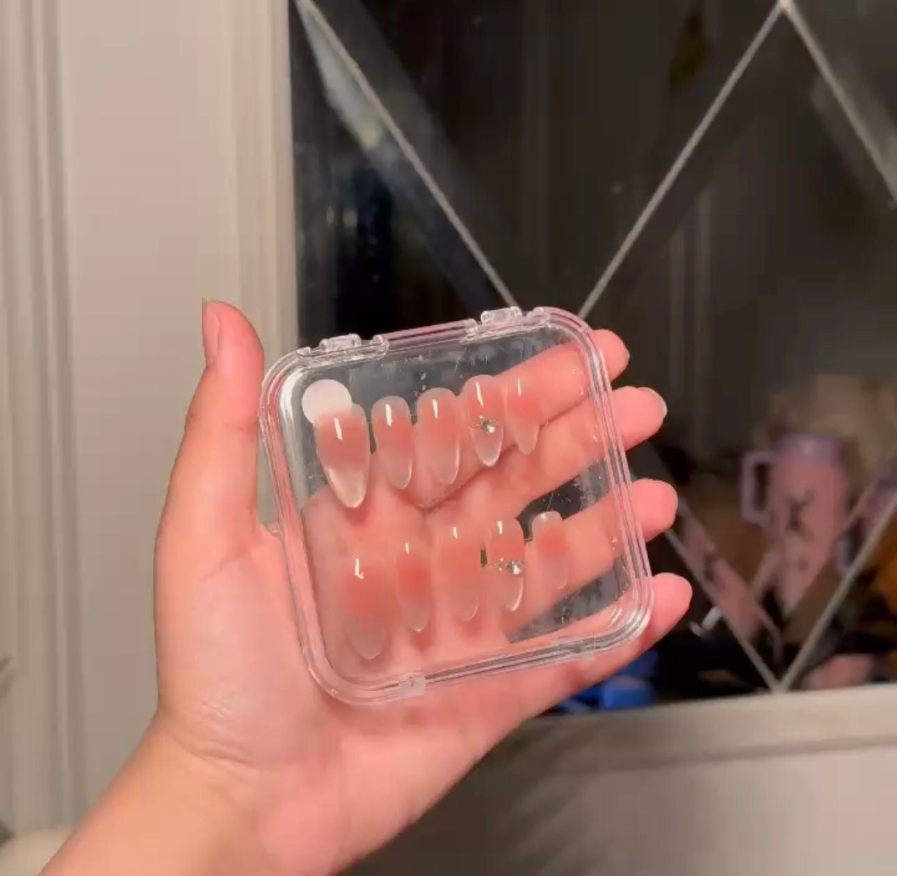 Korean stones hand made nails L7