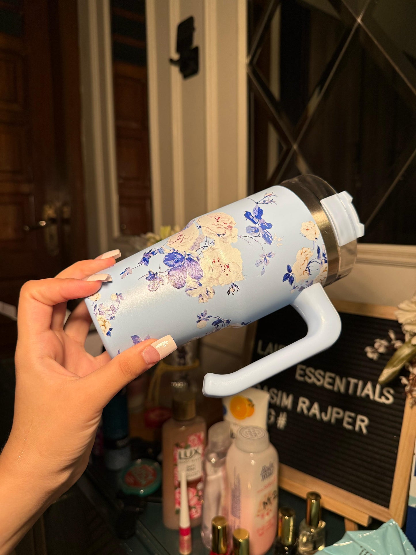 Blue Blossom Mini Stanley Tumbler 20oz (IMMEDIATE DELIVERY AVAILABLE)