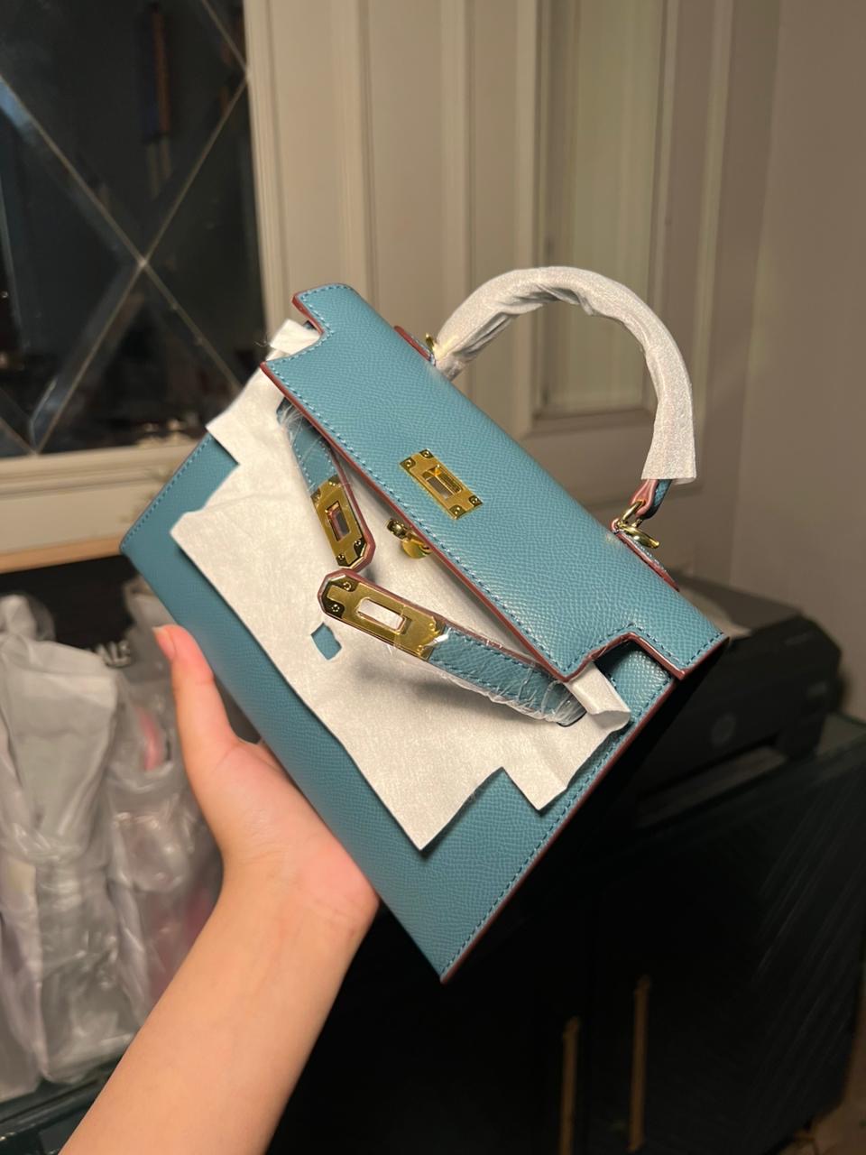 Blue Mini Kelly Bag (available for immediate delivery)