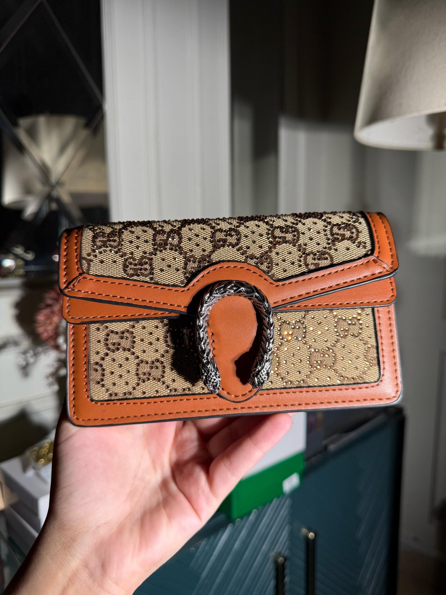 Canva Gucci Miguel studded bag (IMMEDIATE DELIVERY AVAILABLE) (WITH BOX)