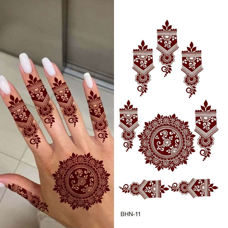 Maroon Royal Mandala Mehndi Design