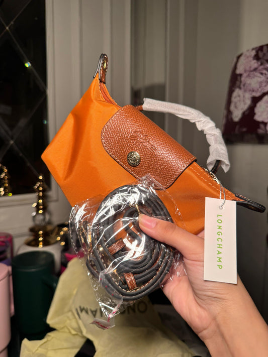 Mustard long champ bag