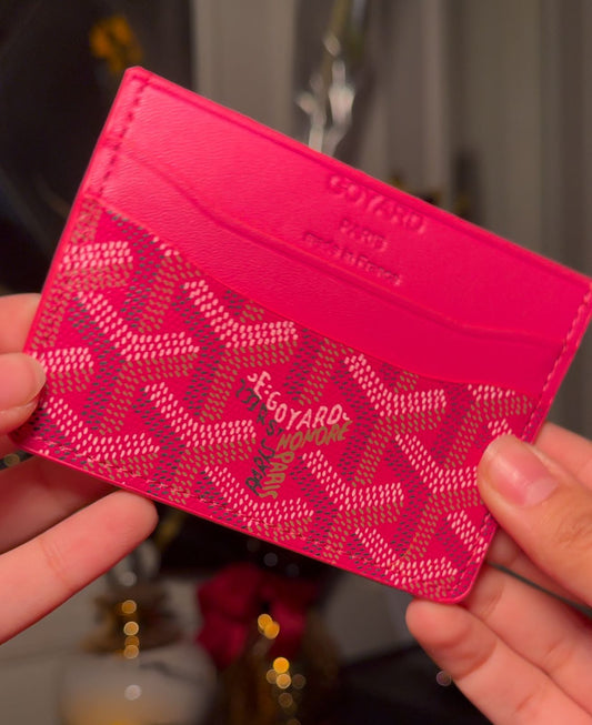 Dark pink go yard card holder with box (in stock)