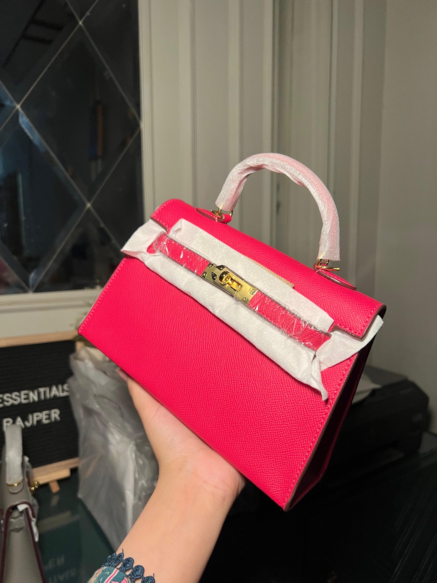 Shocking Pink Mini Kelly Bag (available for immediate delivery)