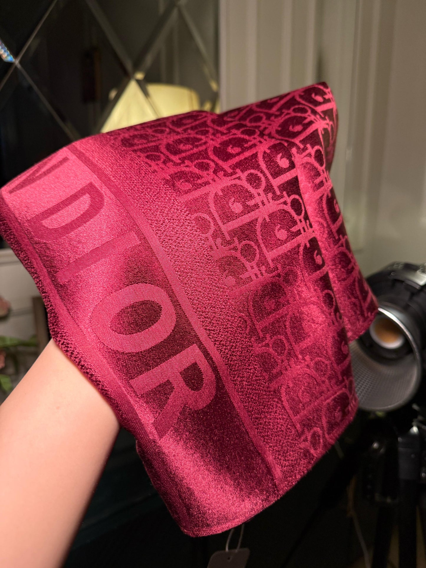 Dior red scarf/ stole (IMMEDIATE DELIVERY AVAILABLE)