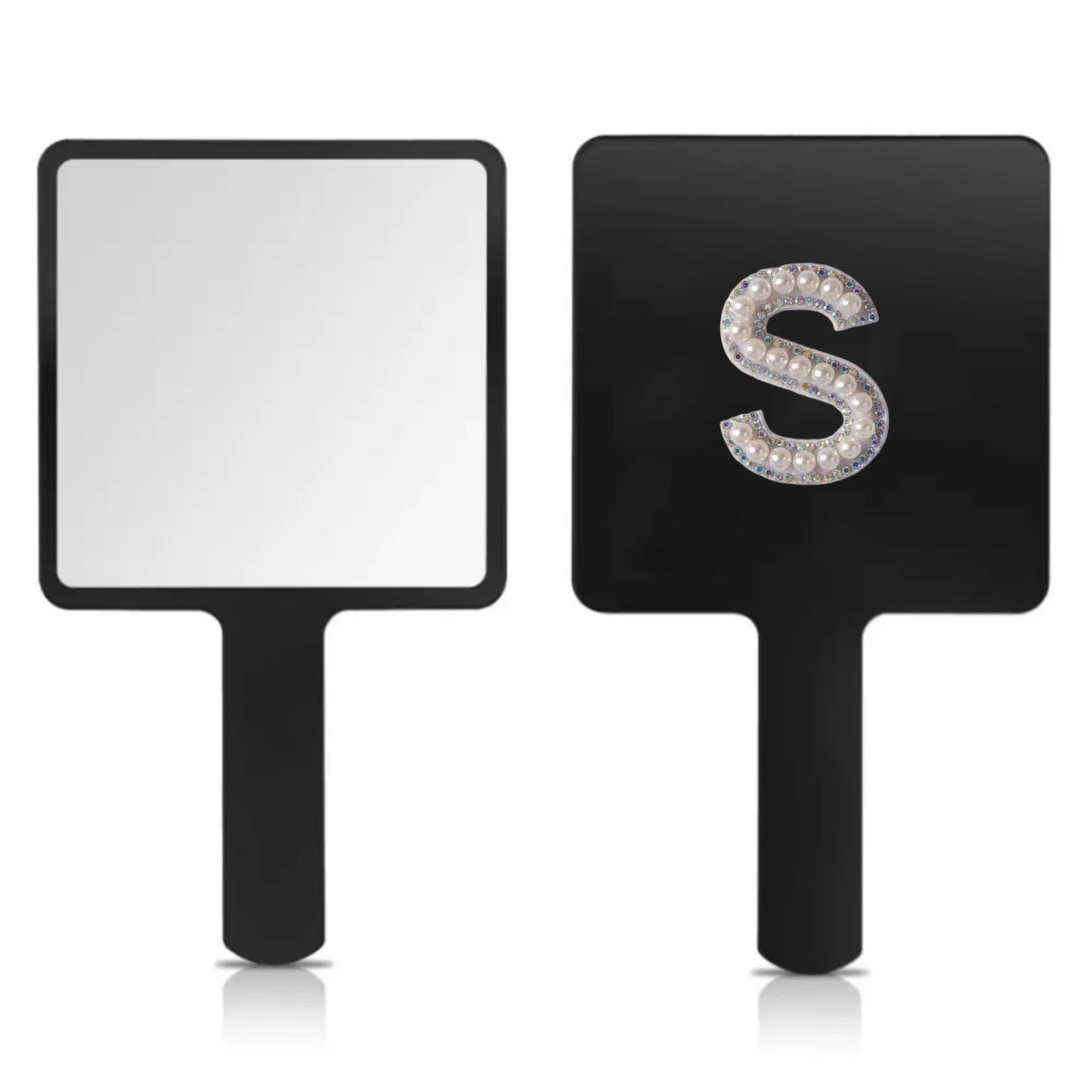 Square black makeup vanity mirror