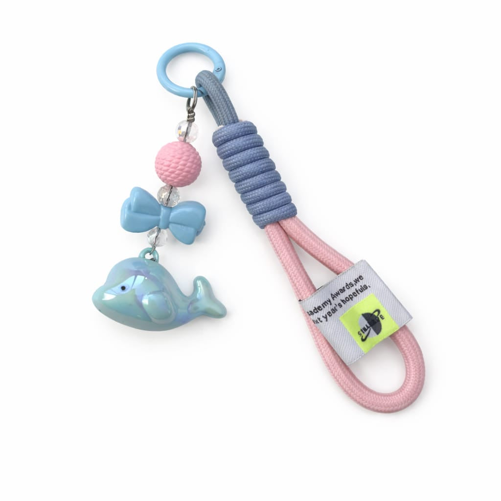 Dolphin bag charm keychain