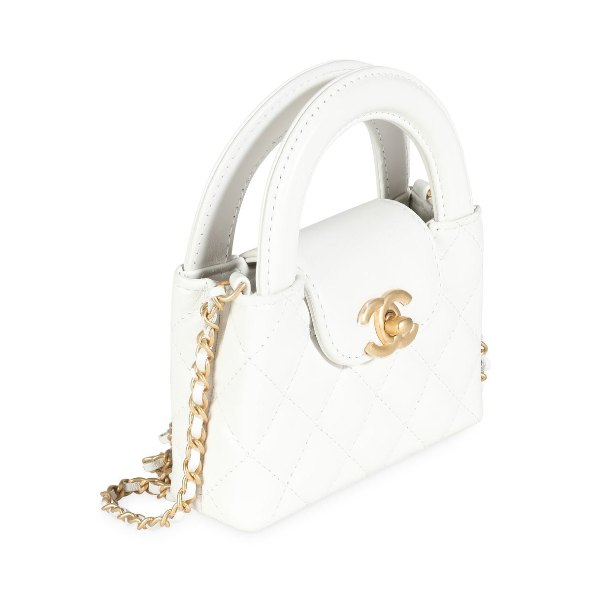 White Chanel small Kelly shopper bag (WITHOUT BOX) (IMMEDIATE DELIVERY AVAILABLE)