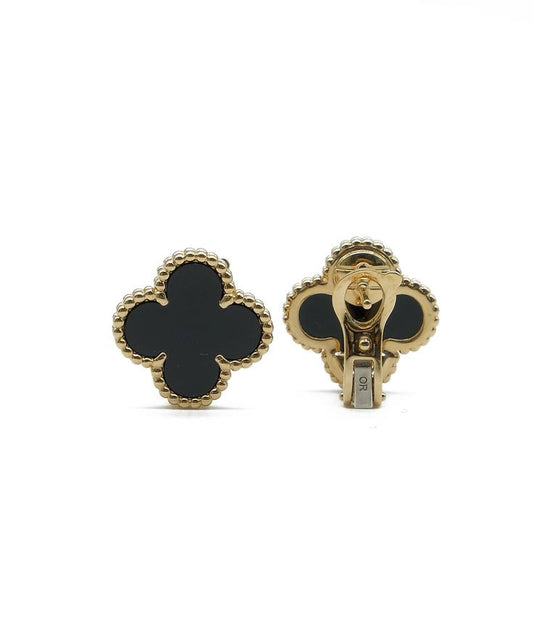 Black vancleef studs