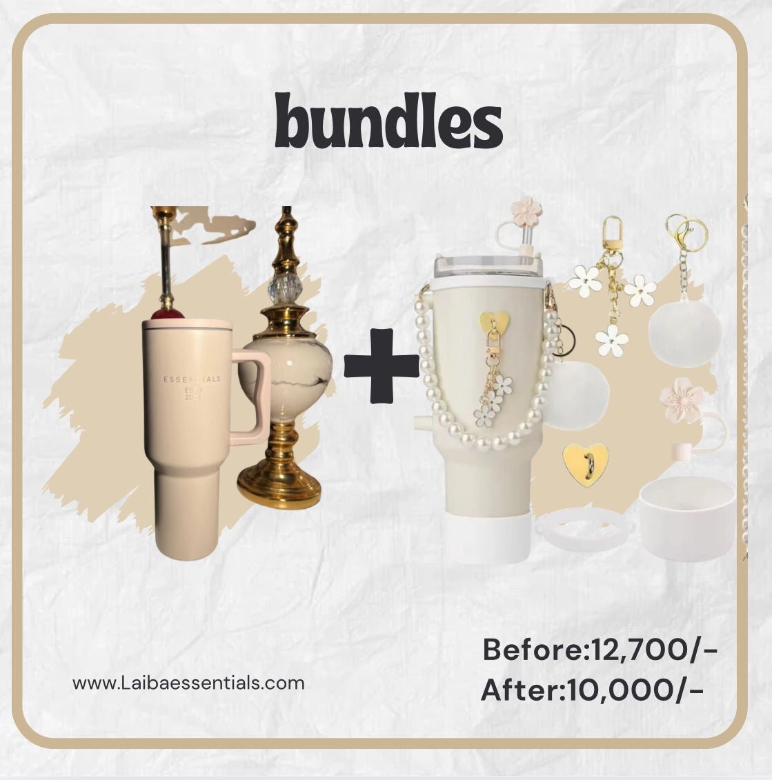 BEIGE TREK TUMBLER BUNDLE