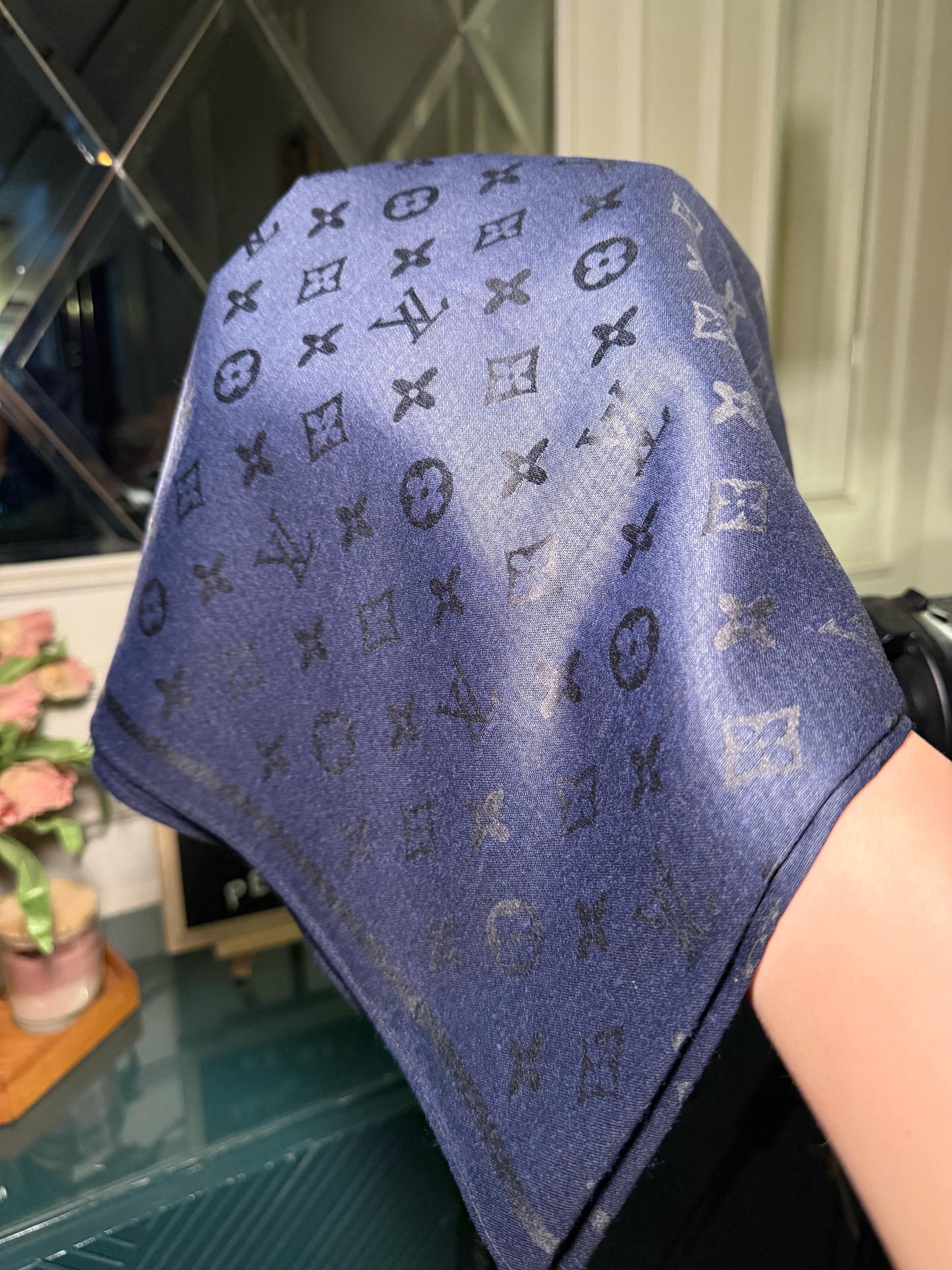 LV NAVY BLUE scarf/ stole (IMMEDIATE DELIVERY AVAILABLE)