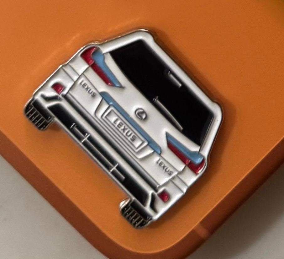 White Lexus Car Metal Phone Sticker