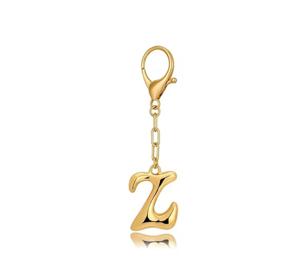 Alphabet’s gold bubble charm bag keychain