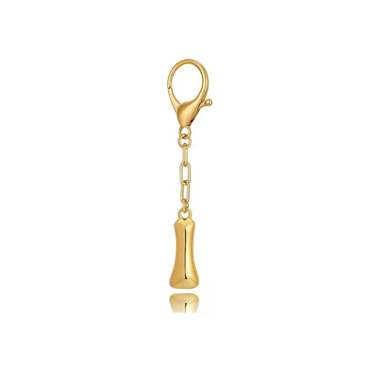 Alphabet’s gold bubble charm bag keychain