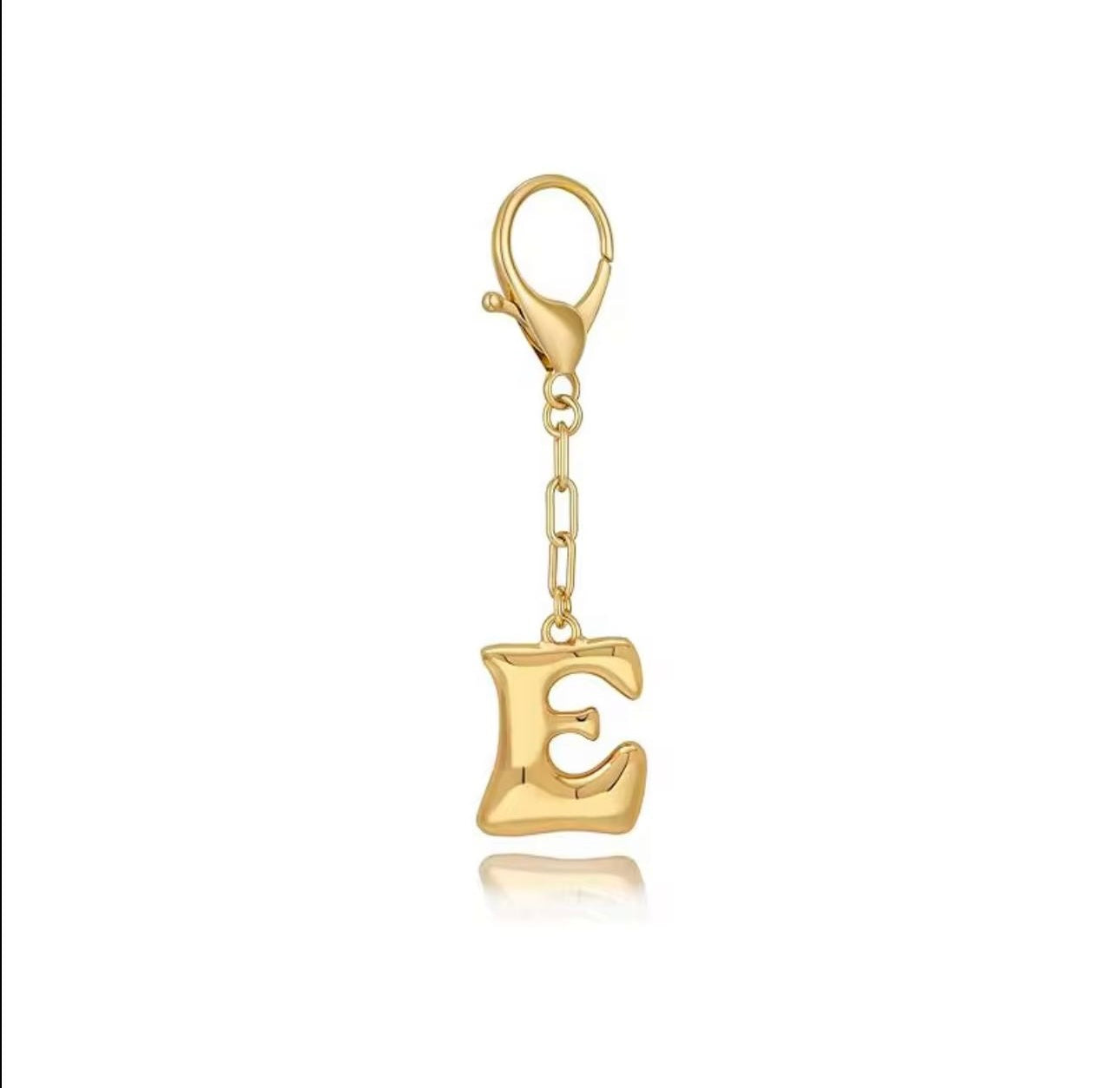 Alphabet’s gold bubble charm bag keychain