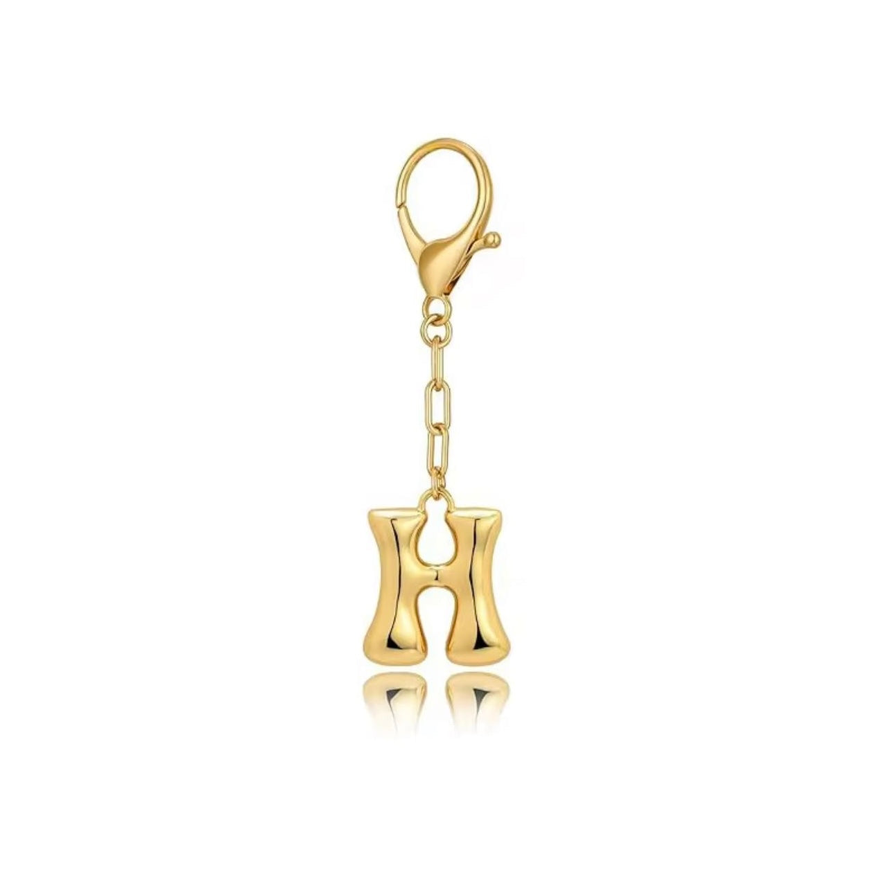 Alphabet’s gold bubble charm bag keychain