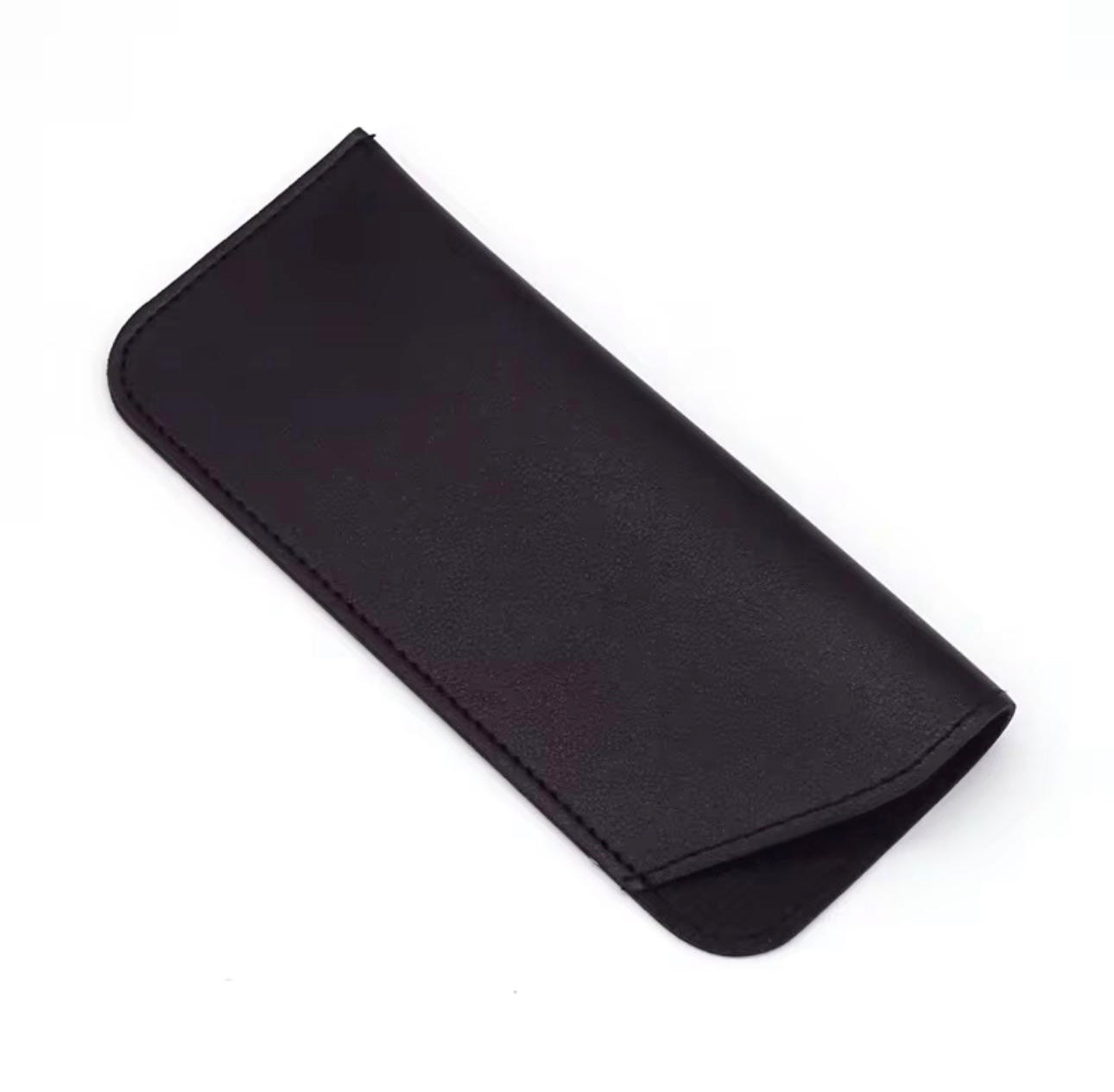 Black leather case for glasses