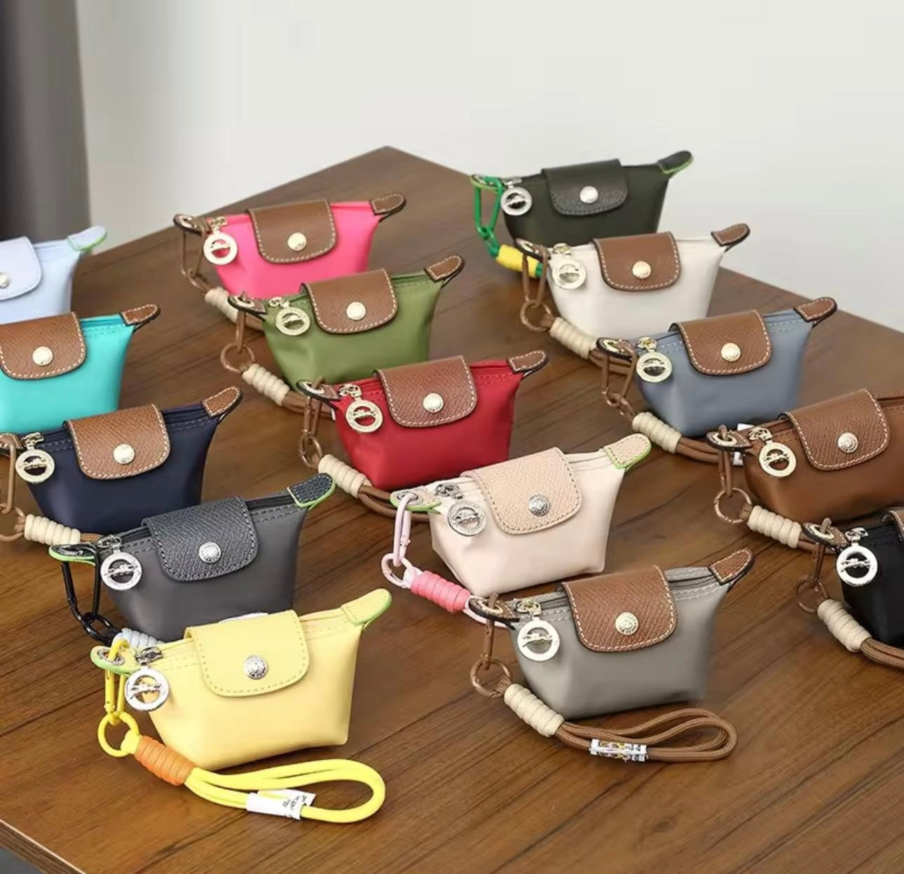 Longchamp mini bag charm keychain high quality