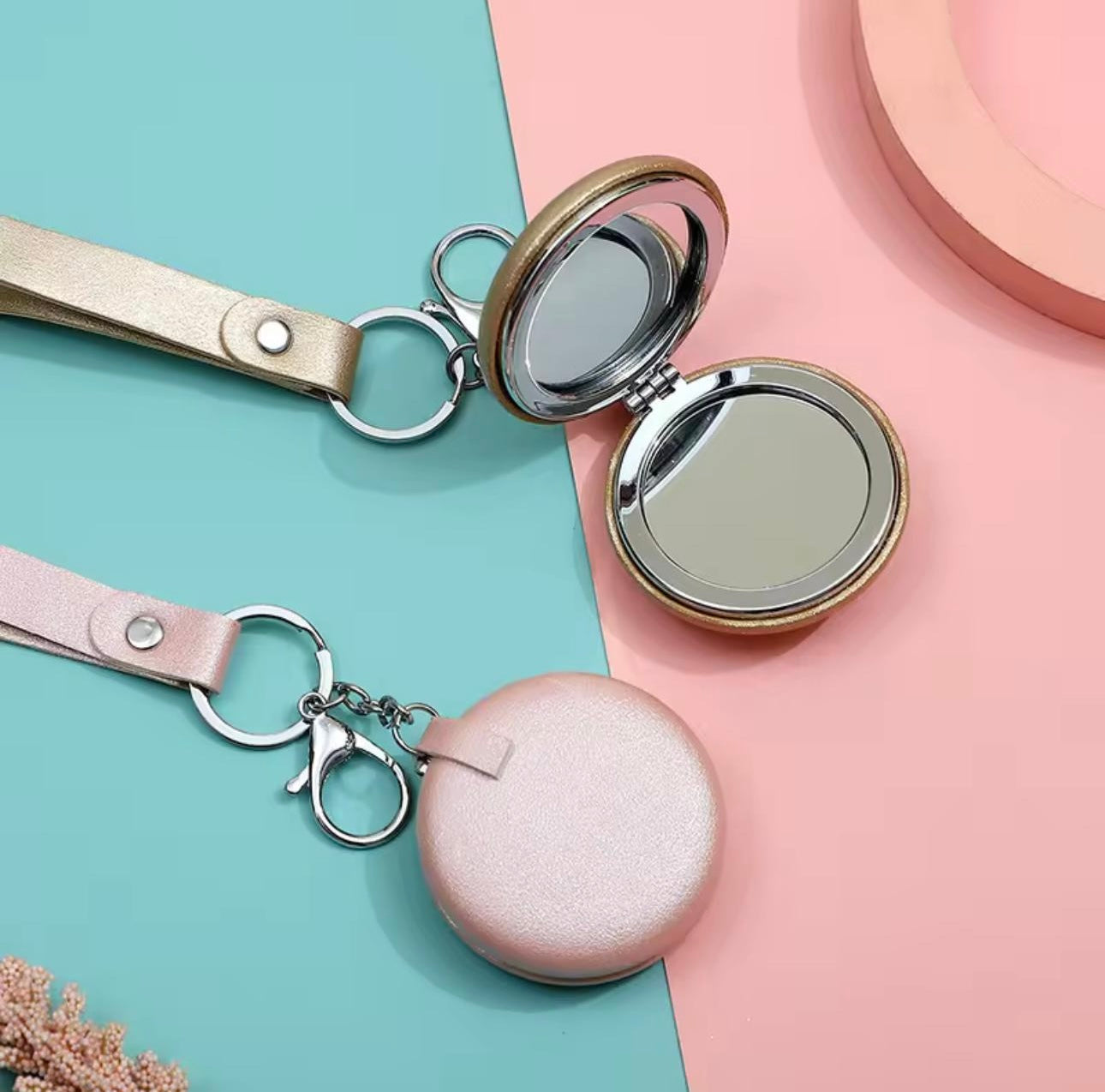 Mirror bag charm keychain