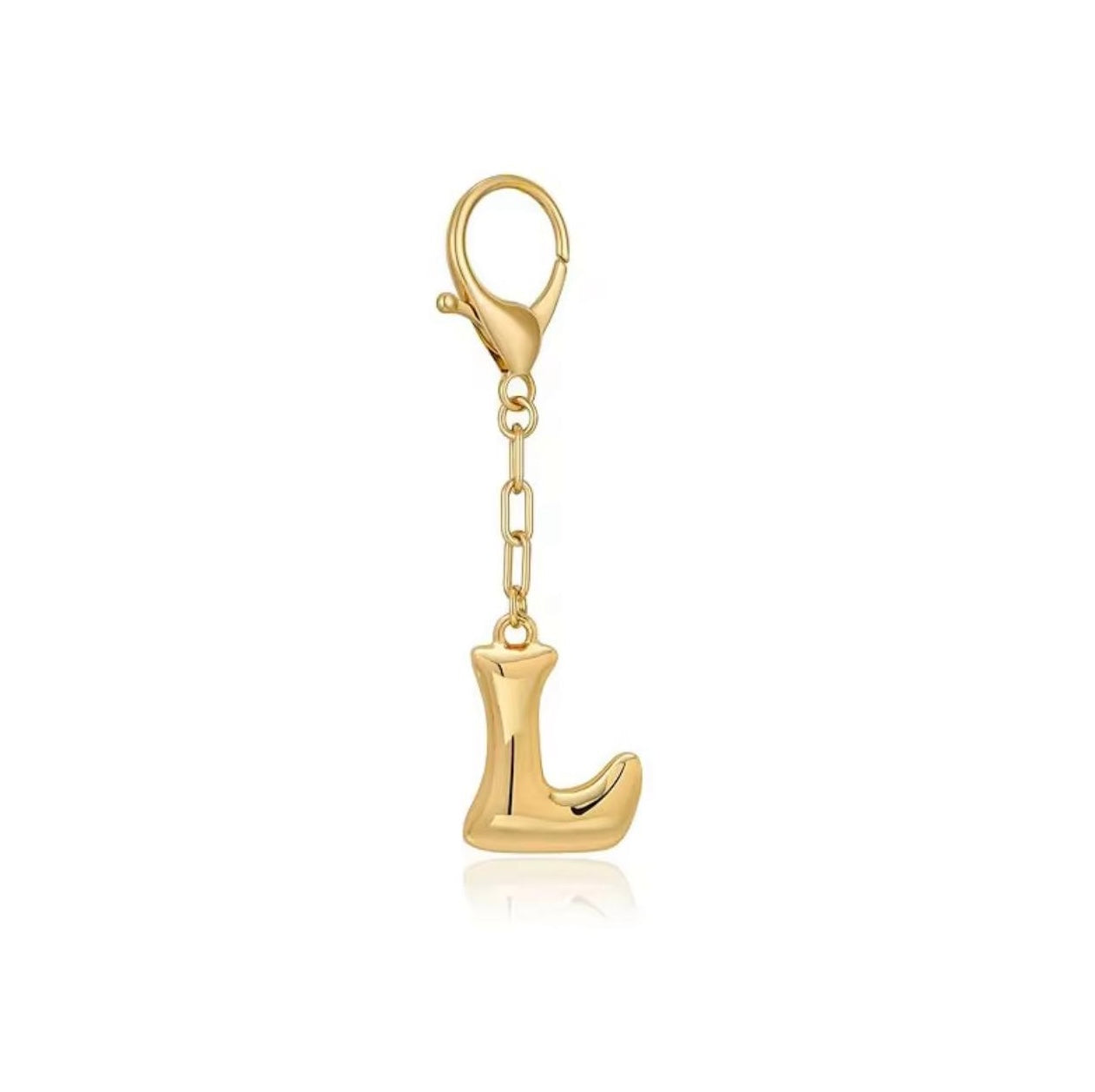 Alphabet’s gold bubble charm bag keychain