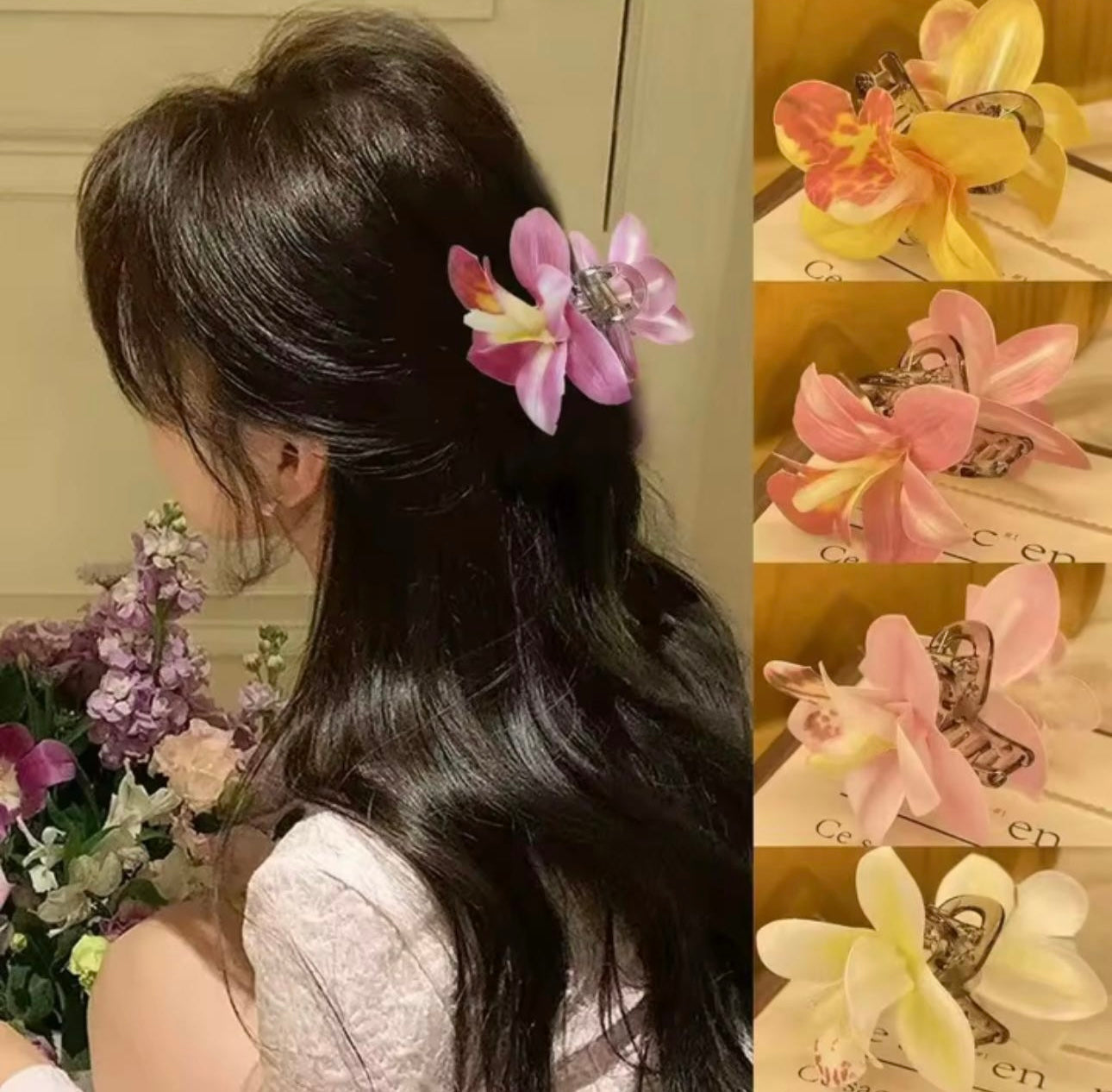 Orchid hair claws