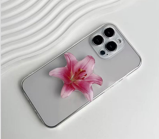Pink Bloom Orchid Grip Pop socket