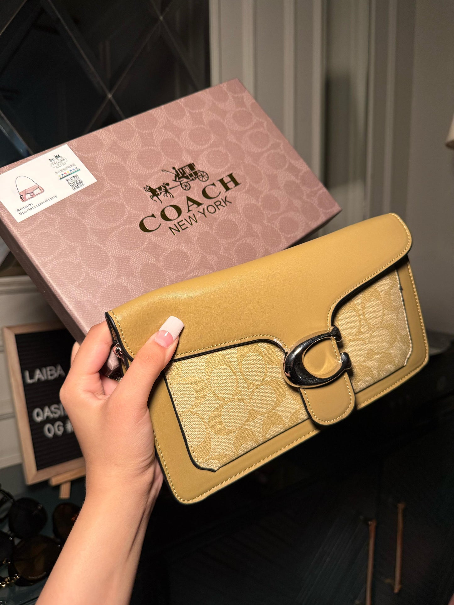 CANVA TABBY COACH SHOULDER BAG (WITH BOX) (IMMEDIATE DELIVERY AVAILABLE)