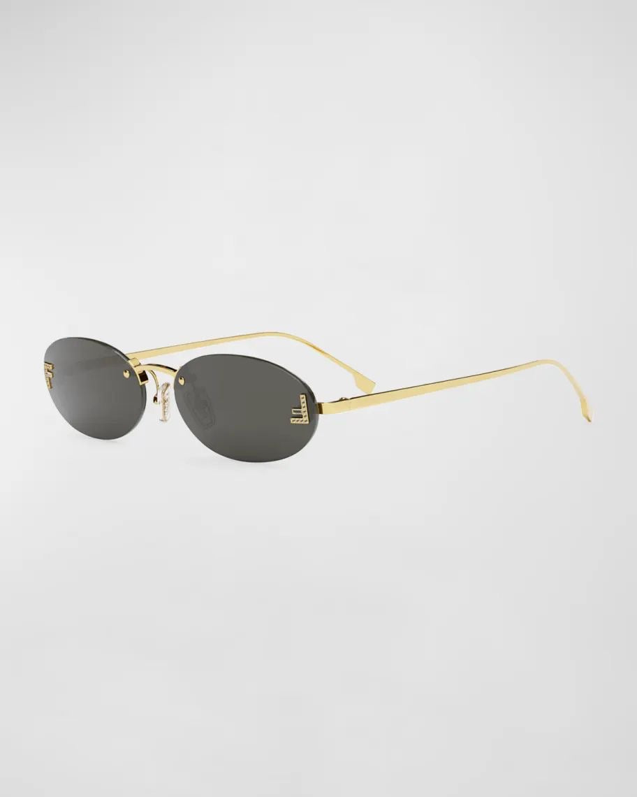 Fendi metal frame glasses