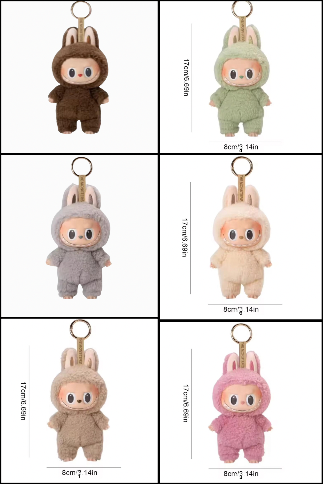 Labubu keychain charm (immediate delivery)