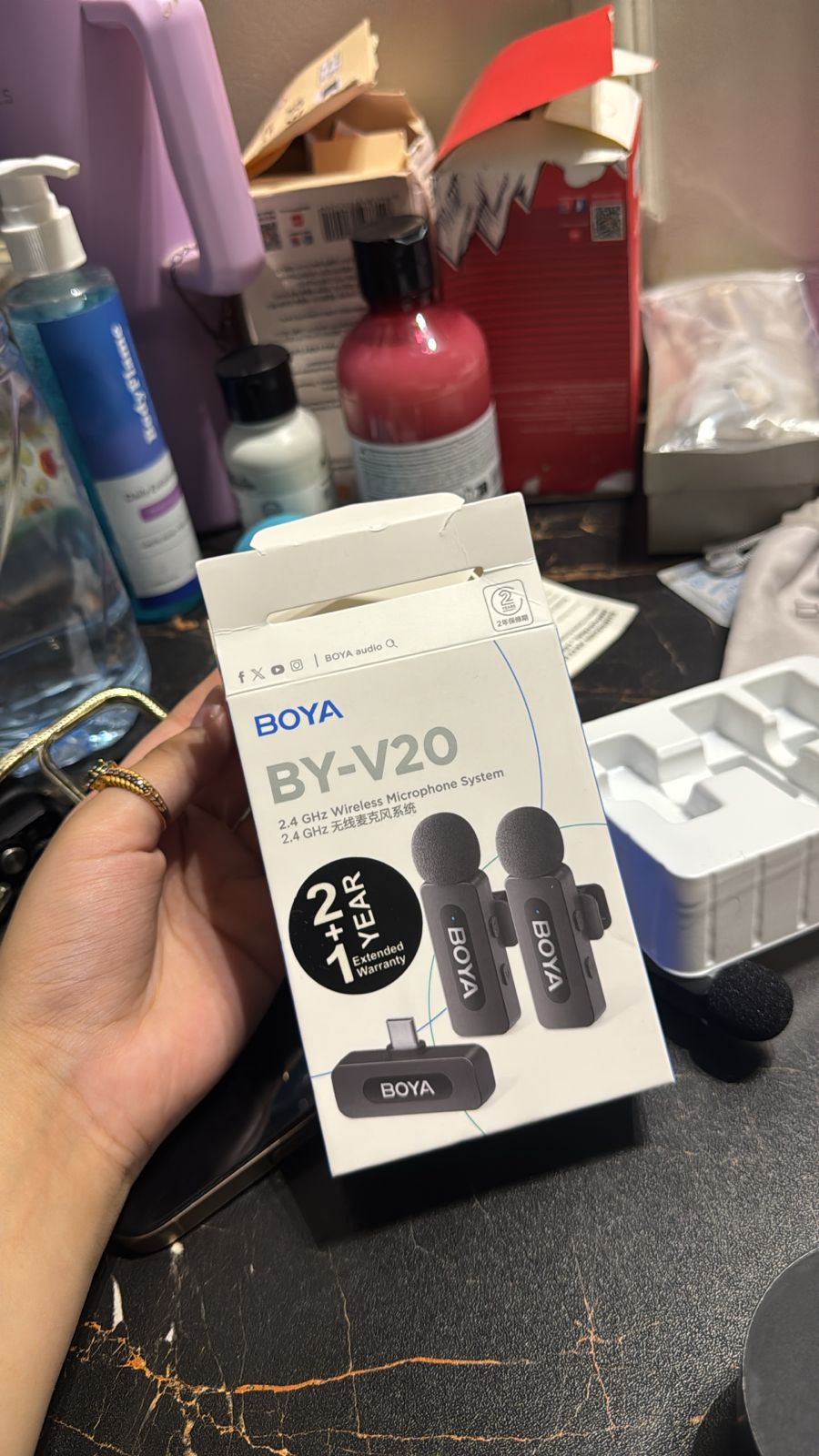 Dual boya BY-V20 wireless microphone Mic system