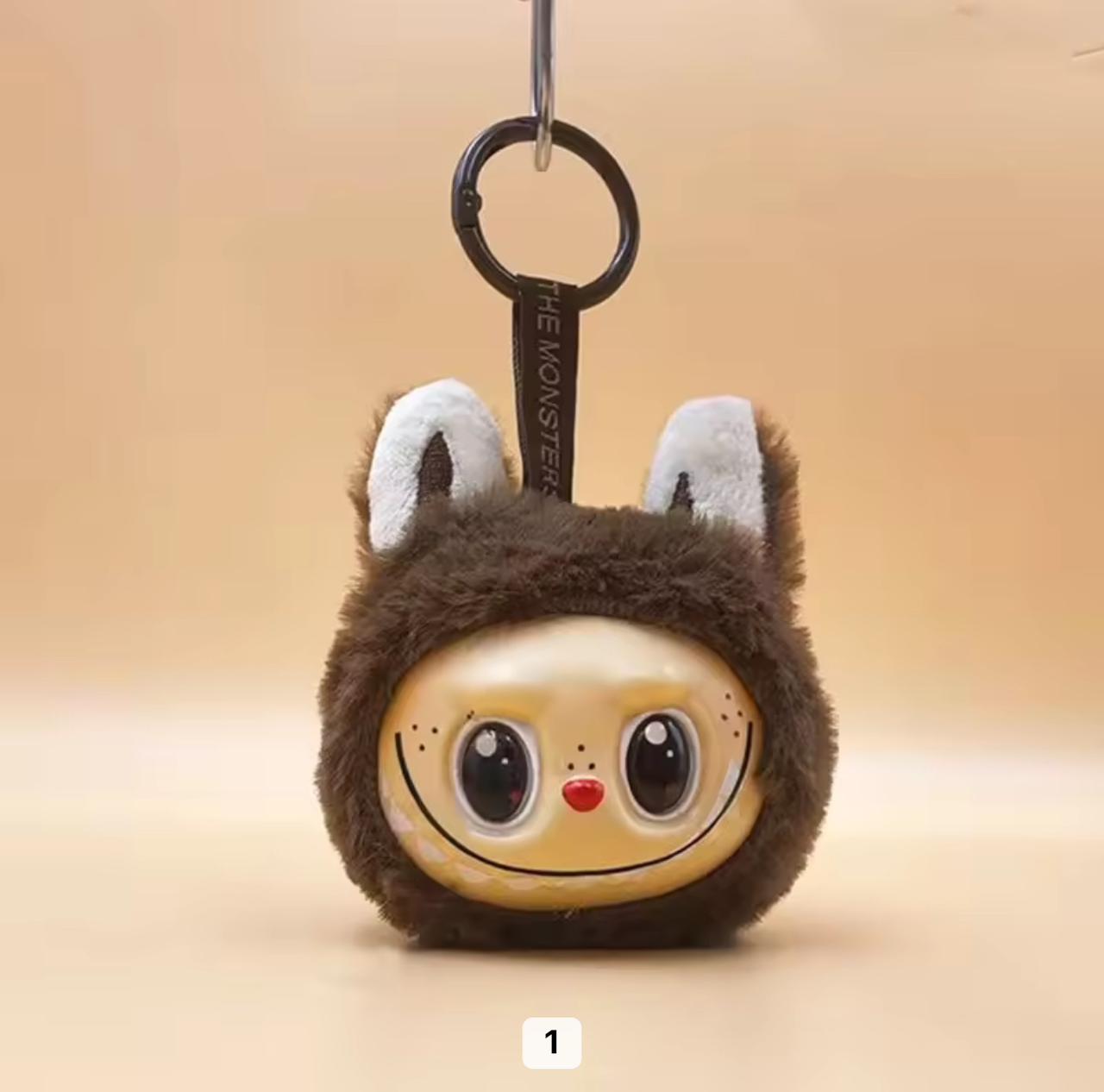 Teethe Labubu keychain charm