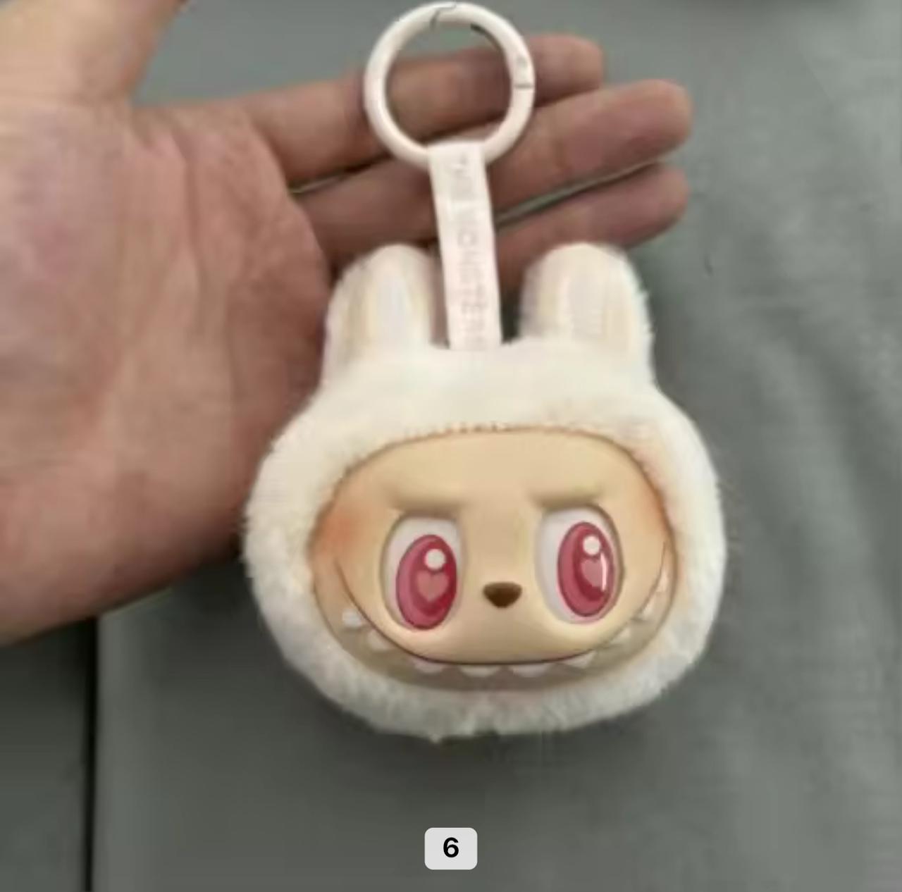 Teethe Labubu keychain charm