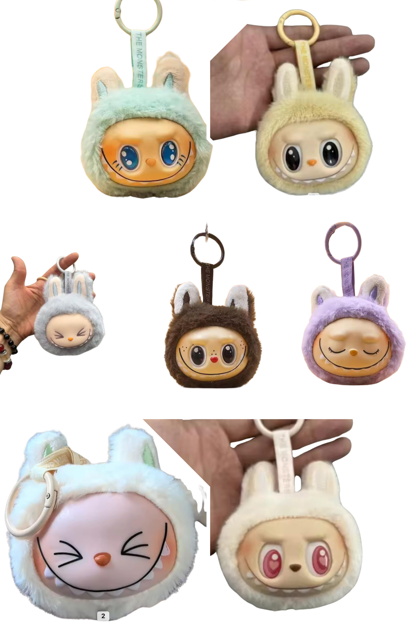 Teethe Labubu keychain charm