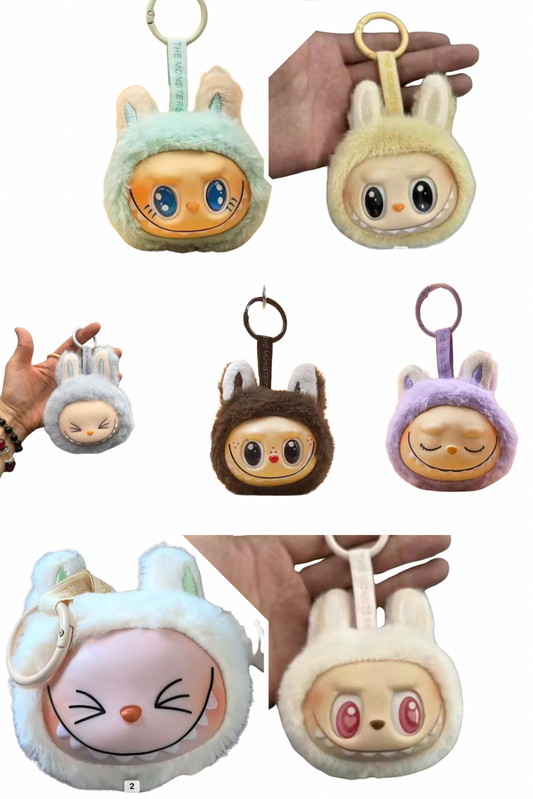 Teethe Labubu keychain charm