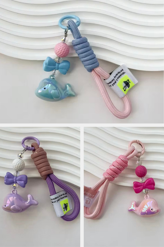 Dolphin bag charm keychain