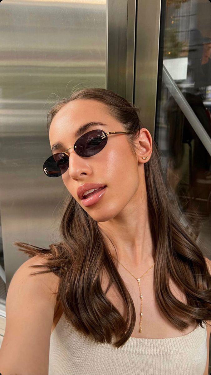 Fendi metal frame glasses