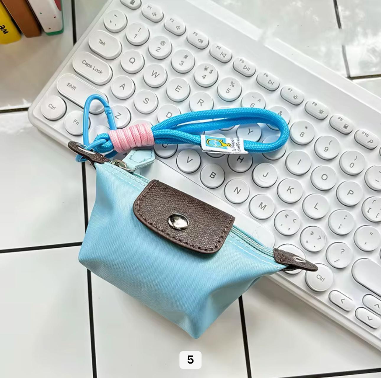 Longchamp mini bag charm keychain