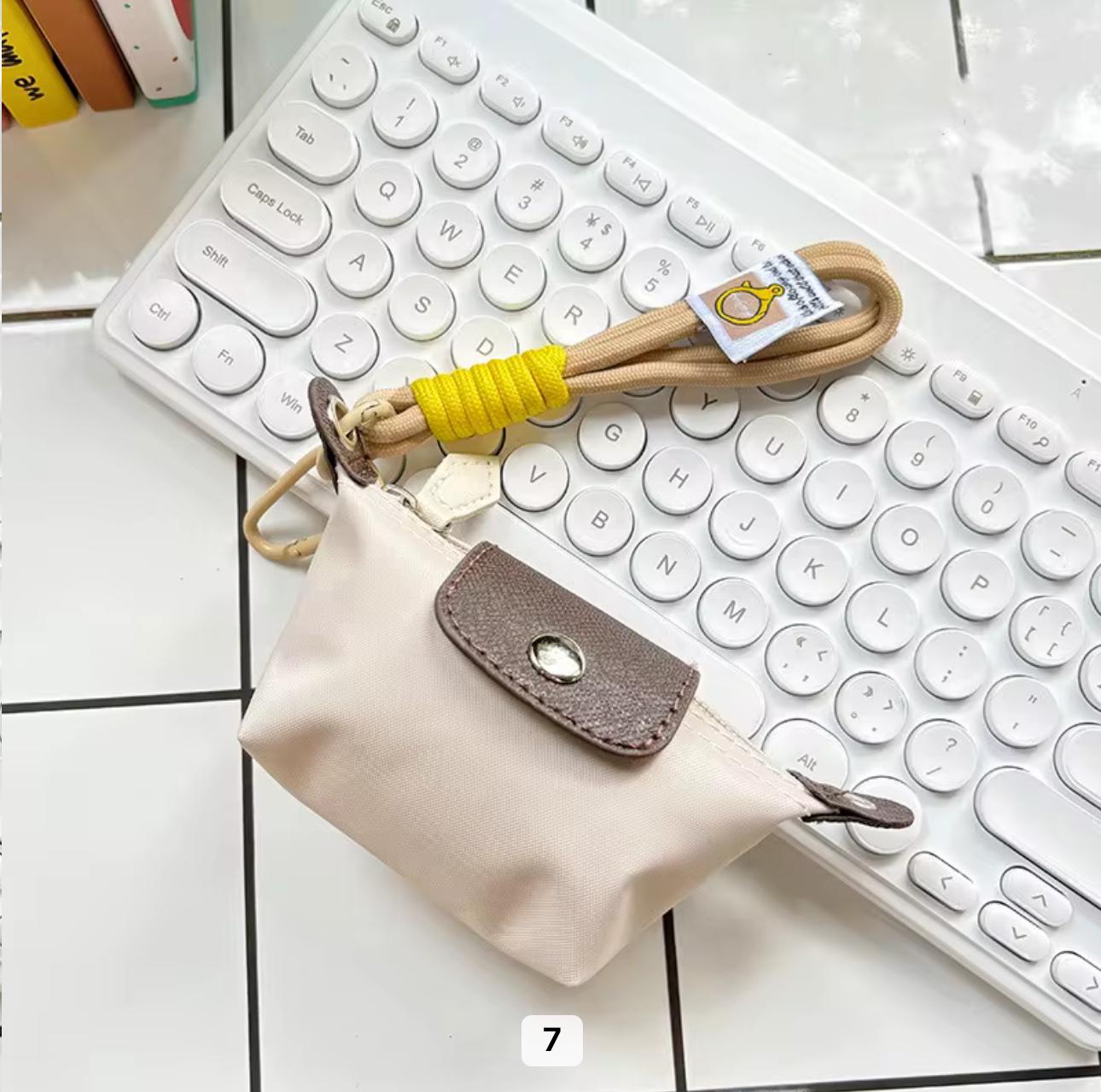 Longchamp mini bag charm keychain